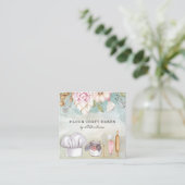 Baker Pastry Chef Waterverf Baking Tools Vierkante Visitekaartje (Staand voorkant)