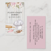 Baker Pastry Chef Waterverf Baking Tools Visitekaartje (Voorkant / Achterkant)