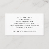 Baker Pastry Chef Waterverf Baking Tools Visitekaartje (Achterkant)