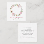 Baker Pastry Chef Waterverf Baking Utensil Floral Vierkante Visitekaartje (Voorkant / Achterkant)