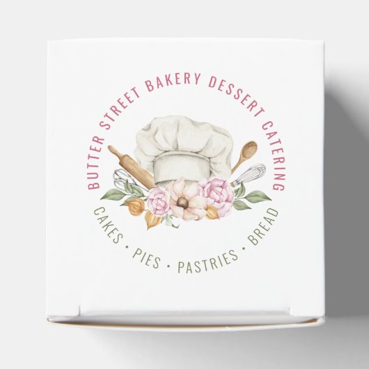 Baker Pastry Chef Waterverf Baking Utensils Bedankdoosjes (Bovenkant)