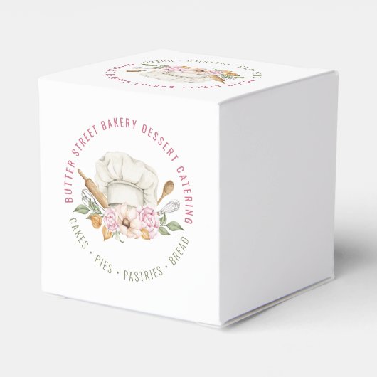 Baker Pastry Chef Waterverf Baking Utensils Bedankdoosjes (Achterkant)