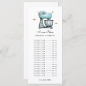 Baker Pastry Chef Waterverf Baking Utensils Menu (Voorkant / Achterkant)