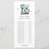 Baker Pastry Chef Waterverf Baking Utensils Menu (Voorkant)