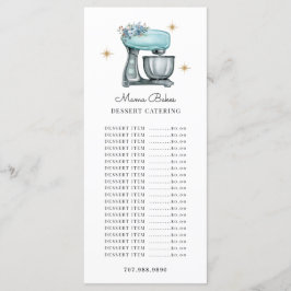 Baker Pastry Chef Waterverf Baking Utensils Menu