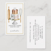 Baker Pastry Chef Waterverf Cake Baking Utensils Visitekaartje (Voorkant / Achterkant)