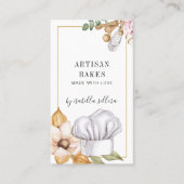 Baker Pastry Chef Waterverf Visitekaartje (Voorkant)