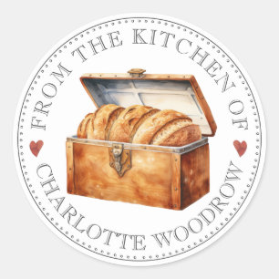 Baker Pastry Chef Zelfgemaakte Brood Voedsel Label