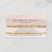 Baker Pastry Patisserie Glitter Pink Birthday Cake Visitekaartje (Achterkant)