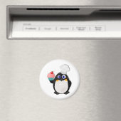 Baker Penguin met Cupcake II Magneet (Insitu (Vaatwasser))