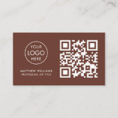Baker Professional QR Code Logo Modern Visitekaartje (Voorkant)