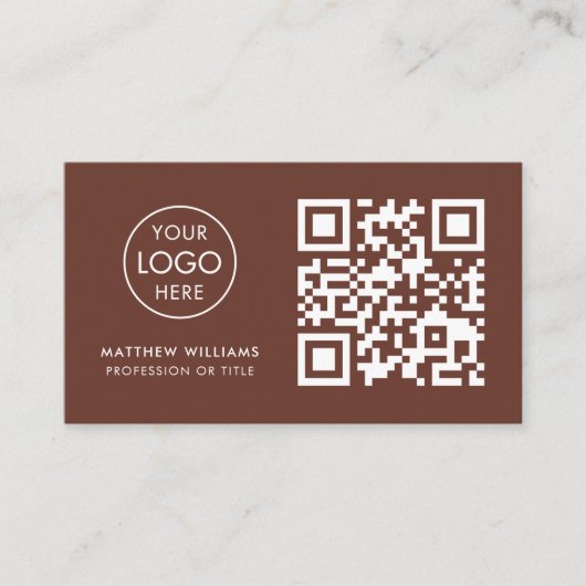 Baker Professional QR Code Logo Modern Visitekaartje (Voorkant)