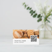 Baker QR Code Logo Social Media Visitekaartje (Staand voorkant)