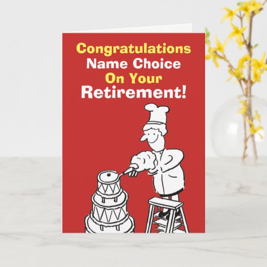 Baker Retirement Kaart (Gele Bloem)