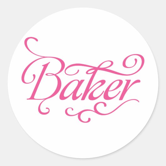 Baker roze Sticker (Voorkant)