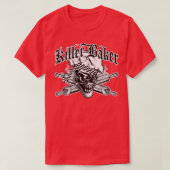 Baker Skull 5 Killer Baker and Crossed Rolling Pin T-shirt (Design voorkant)