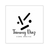 Baker Sprinkles Confetti Bakery Baker Logo Rubberstempel (Afrduk)