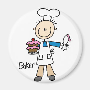 Baker Stick Figuur Magnet