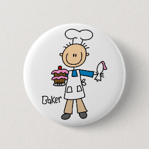 Baker Stokfiguur Knop Ronde Button 5,7 Cm