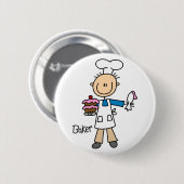 Baker Stokfiguur Knop Ronde Button 5,7 Cm (Voorkant /achterkant)