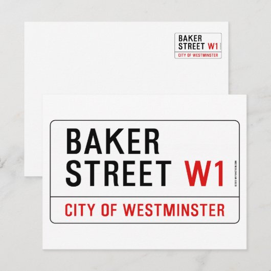 Baker Street Briefkaart (Voorkant / Achterkant)
