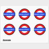 Baker Street metrostation Ronde Sticker (Vel)