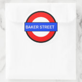 Baker Street metrostation Ronde Sticker (Tas)
