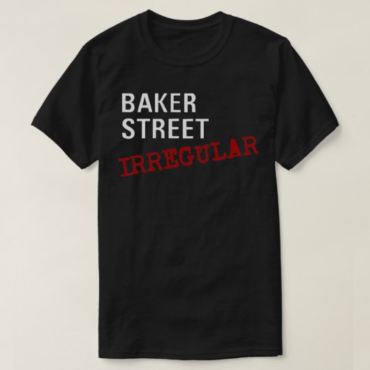 Baker Street onregelmatig wit T-shirt (Design voorkant)