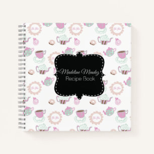 Baker Tea Time Doodles Desserts Recipe Cook Book Notitieboek