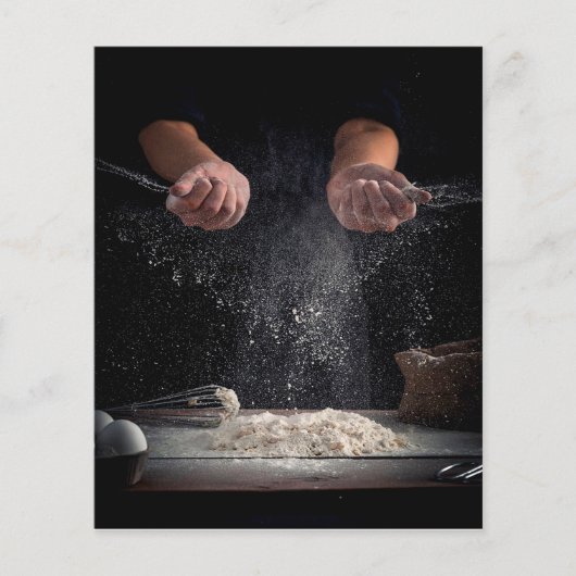 Baker Tossing Flour| Basilicum Gift Flyer (Voorkant)