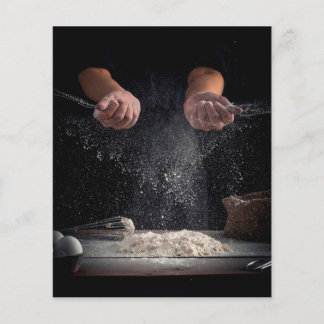 Baker Tossing Flour| Basilicum Gift Flyer
