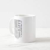 Baker USA Flag Distressed design Koffiemok (Voorkant links)