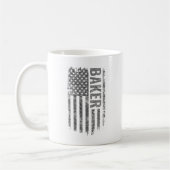 Baker USA Flag Distressed design Koffiemok (Links)