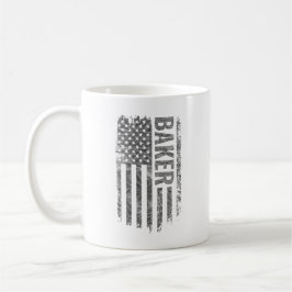 Baker USA Flag Distressed design Koffiemok