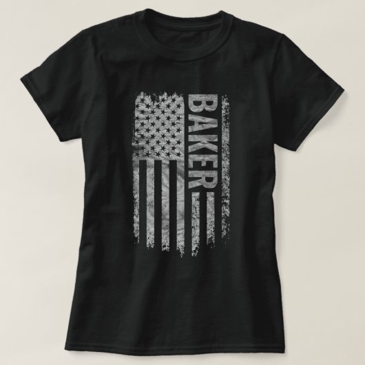 Baker USA Flag Distressed design T-shirt (Design voorkant)