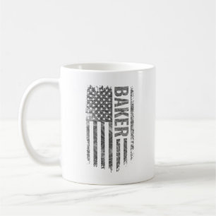 Baker USA Vlag Vervallen ontwerp Koffiemok