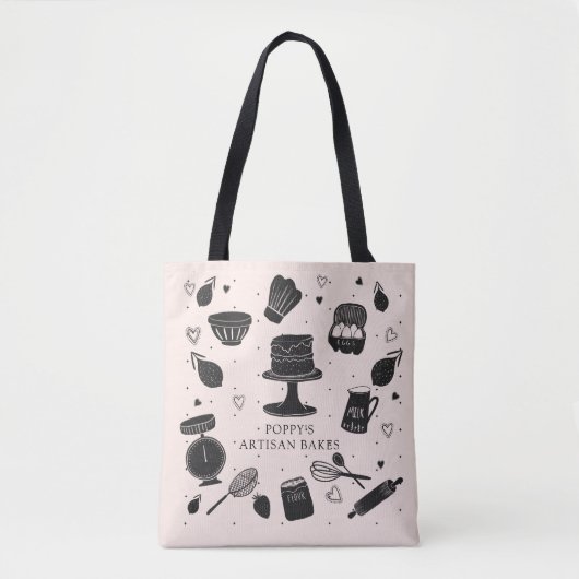 Baker Utensils Bakery Business Tote Bag (Voorkant)