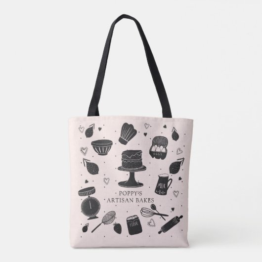 Baker Utensils Bakery Business Tote Bag (Achterkant)
