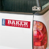 BAKER VOOR GOVERNOR 2014 BUMPERSTICKER (Op Truck)