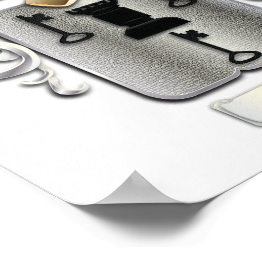 Baker Wapenlaag afdrukken op papier met zware matt Poster (Hoek)