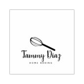 Baker Whisk Cupcake Logo Rubberstempel (Afrduk)