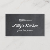 Baker Whisk Logo Bakery Chalkboard Visitekaartje (Voorkant)
