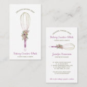 Baker Whisk logo gebak boho Visitekaartje (Voorkant / Achterkant)