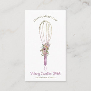 Baker Whisk logo pastry boho Visitekaartje