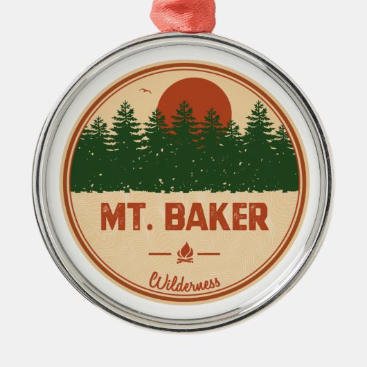 Baker Wilderness Metalen Ornament (Voorkant)