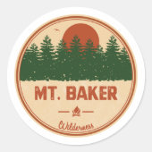 Baker Wilderness Ronde Sticker (Voorkant)