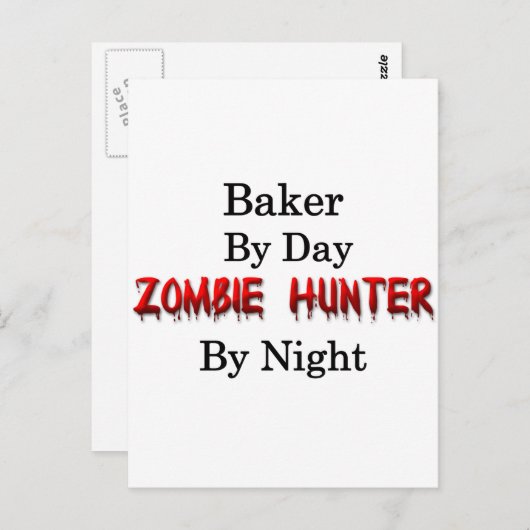 Baker/Zombie Hunter Briefkaart (Voorkant / Achterkant)