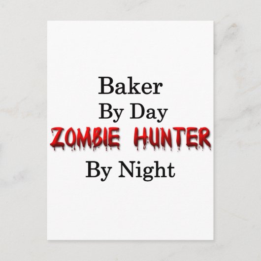 Baker/Zombie Hunter Briefkaart (Voorkant)