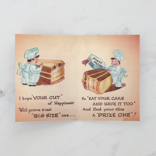 Bakers Cake Verjaardag Kaart (Binnen)