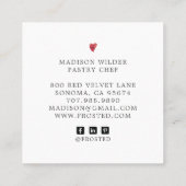 Baker's Cupcake Logo Calligraphy Script Vierkante Visitekaartje (Achterkant)